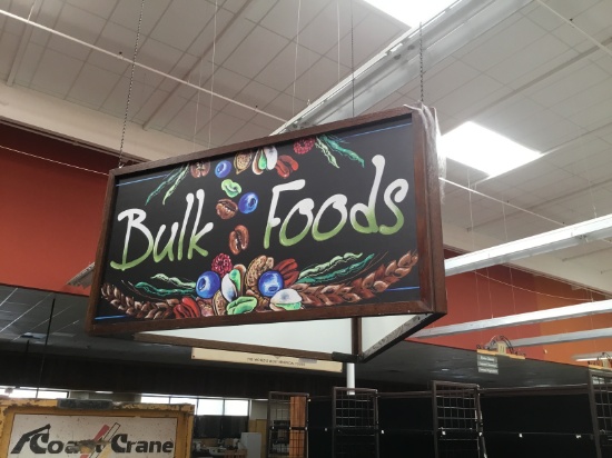 Hanging food signs