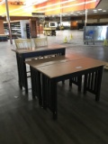 One lot 3 tables 2 chairs