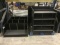 ONE LOT 4 BLACK SHELVING DISPLAYS