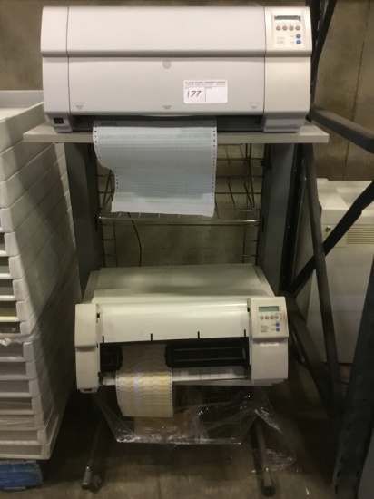 ONE LOT 2 DOT MATRIX PRINTERS WITH CART