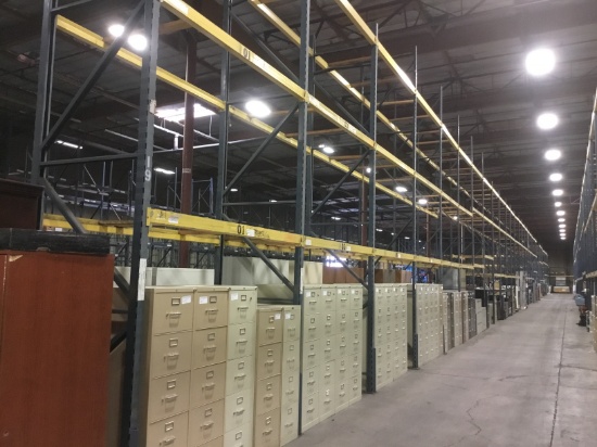21 SECTIONS 44" x 92" x 16' PALLET RACKING