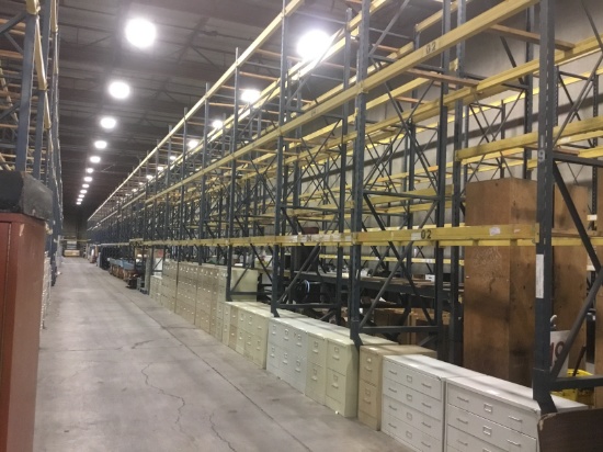 33 SECTIONS 44" x 92" x 16' PALLET RACKING