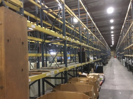 33 SECTIONS 44" x 92" x 16' PALLET RACKING