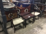 ONE LOT 2 CHAIRS WITH END TABLE