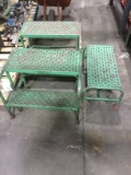 ONE LOT 3 ROLLING STEP STOOLS