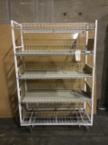 METAL DISPLAY RACK ON WHEELS