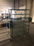 5' GREEN ROLLING METRO RACK