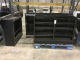 ONE LOT 4 BLACK SHELVING DISPLAYS