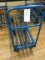 BLUE 6 WHEEL STOCKING CART