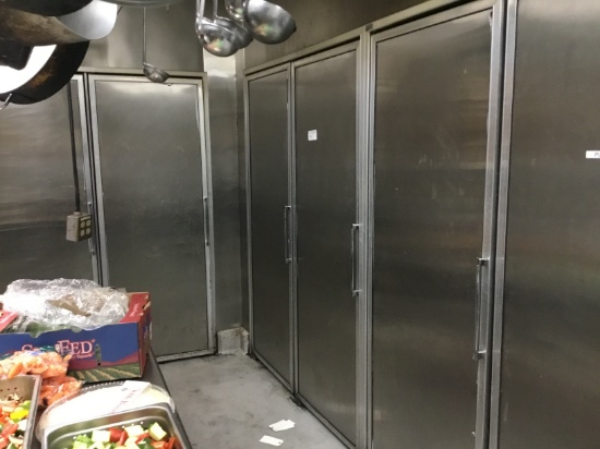 L- Shaped Walk- in Cooler w/ 6 doors