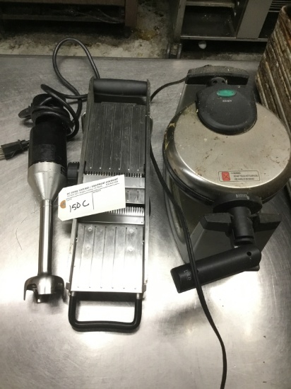 HAND MIXER, WAFFLER MAKER AND VEGGIE SLICER