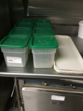 8 STORAGE CONTAINERS AND DELI TRAYS