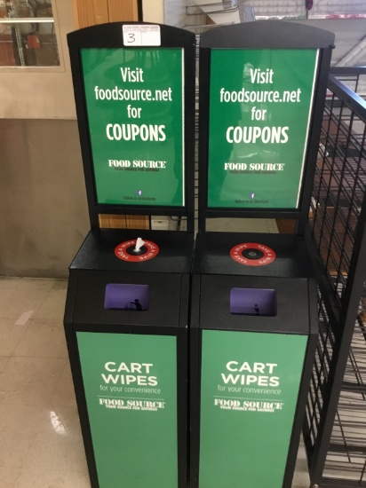 2 CART WIPE STANDS