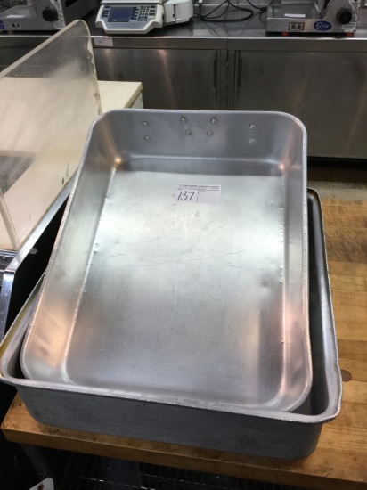 LARGE ALUM. PANS, DEEP