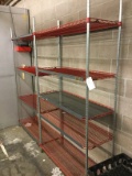 4' RED METRO RACKS, 2 SECTIONS