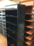2 BLACK END DISPLAY SHELVES