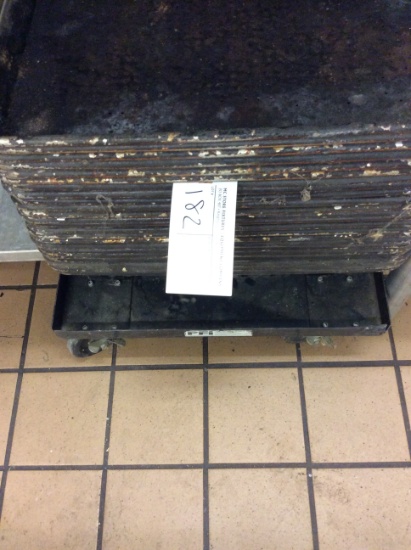 23 sheet pans with cart
