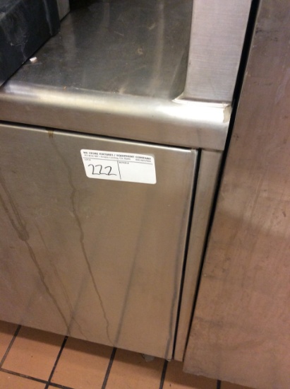 4' S.S. rolling cabinet with 2 doors