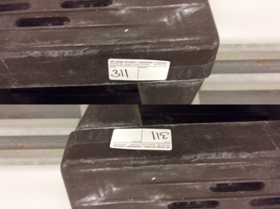 2 2' brown plastic dunnage racks