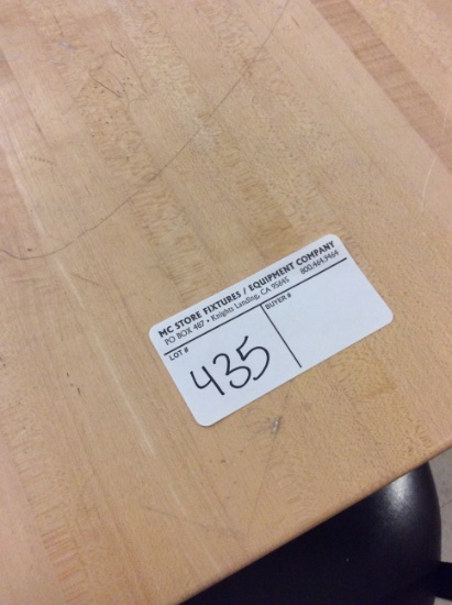 3' square wood table