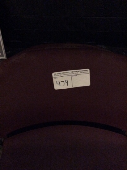 1 lot 7 burgandy plastic chairs