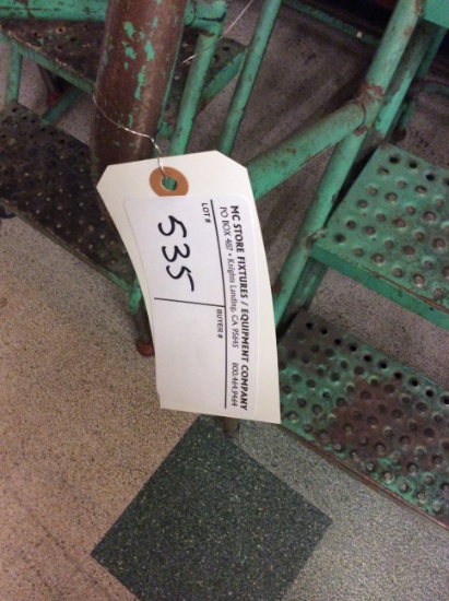 4 step ladder cart green
