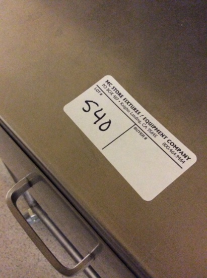 Rolling metal employee cart