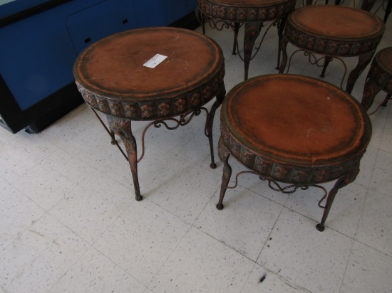 2-ROUND METAL DISPLAY  TABLES