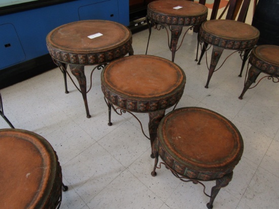 1 LOT OF METAL DISPLAY  TABLES