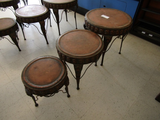1 LOT OF METAL DISPLAY  TABLES