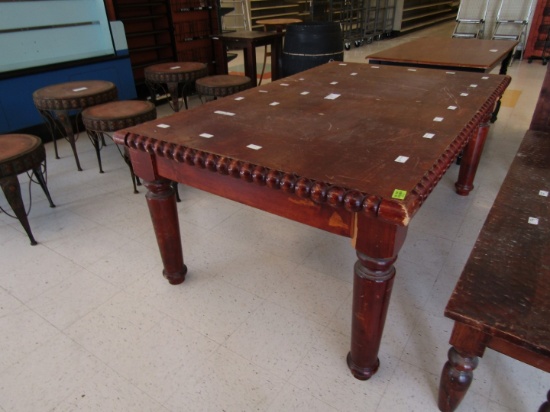 7' WOOD DISPLAY TABLE