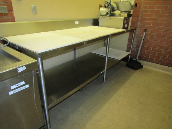 8' SS POLY TOP TABLE