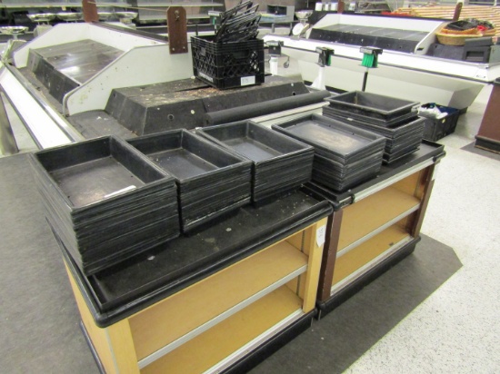 BLACK PRODUCE DISPLAY TRAYS