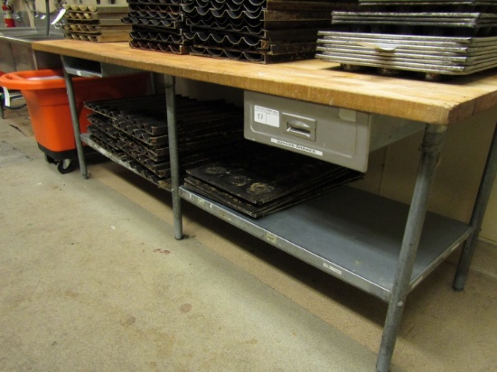 8' MAPLE TOP BAKERY TABLE