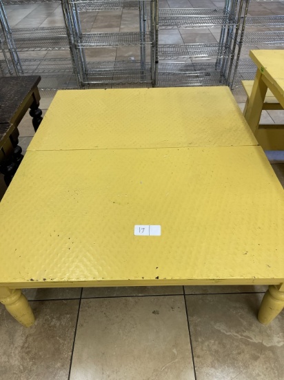 2 4'x2' Yellow Square Tables