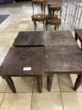 4 2'x2' Wooden Tables