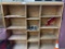 6' wood display shelving