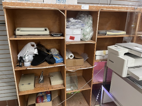 6' wood display shelving