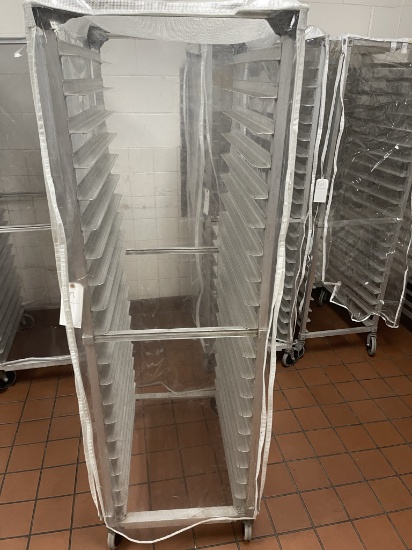 Alum. Sheet pan cart with cover