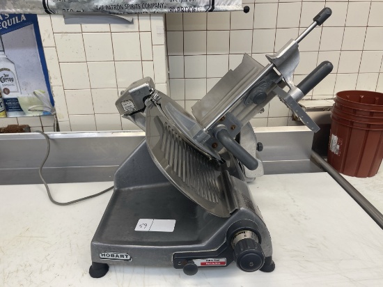 Hobart manual meat slicer