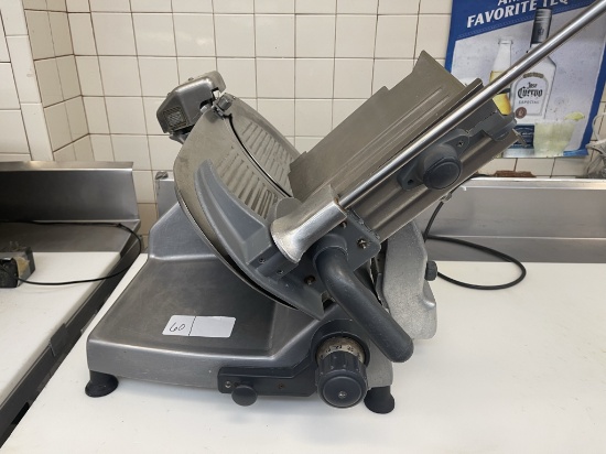 Hobart manual meat slicer