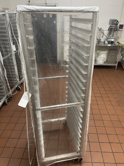 Alum. Sheet pan cart with cover