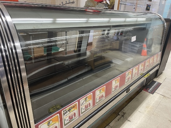 8' Marc curved glass service meat case