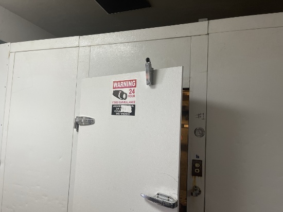 10' x 12' x 8' meat walk-in cooler with coil
