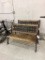 4' WOOD AND METAL BENCH