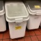 ROLLING WHITE INGREDIENT BIN