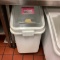 ROLLING WHITE INGREDIENT BIN