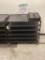 6 SHELF BLACK ROLLING DISPLAY RACK