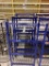 2 BLUE ROLLING 4 SHELF DISPLAY STANDS