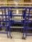 2 BLUE ROLLING 4 SHELF DISPLAY STANDS